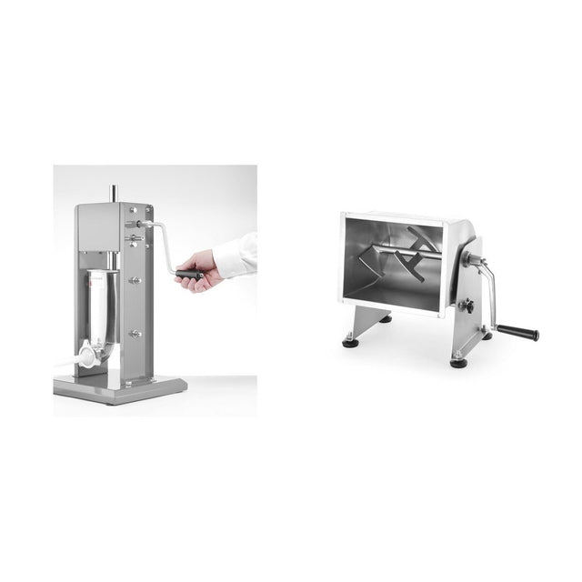 Pachet Aparat umplut carnati 3L + Malaxor manual carne 11L