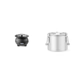 Pachet incalzitor supa 8L + Termos mancare 10L inox