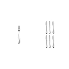 Pachet Set 6 furculițe inox + Set 6 cuțite masă inox