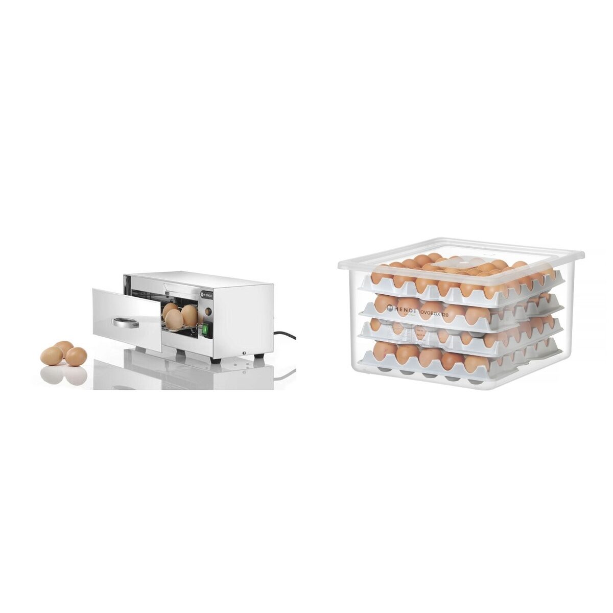 Pachet Sterilizator UV 10 oua inox + Recipient OVOBOX 8 tavi 18L