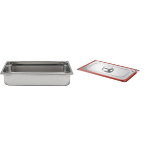 Pachet Tava GN 1/1 100mm 13.2L + Capac GN 1/1 banda silicon