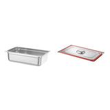 Pachet Tava GN 1/1 150mm 19.8L + Capac GN 1/1 banda silicon