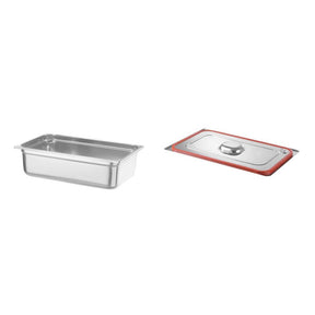 Pachet Tava GN 1/1 150mm 19.8L + Capac GN 1/1 banda silicon