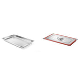 Pachet Tava GN 1/1 40mm 5.3L + Capac GN 1/1 banda silicon