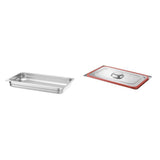 Pachet Tava GN 1/1 65mm 8.6L + Capac GN 1/1 banda silicon