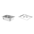 Pachet Tava GN 1/2 100mm 6.5L + Capac cu maner GN 1/2
