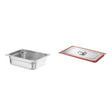 Pachet Tava GN 1/2 100mm 6.5L + Capac GN 1/2 banda silicon