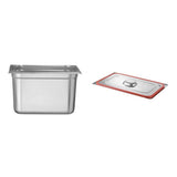 Pachet Tava GN 1/2 200mm 12.5L + Capac GN 1/2 banda silicon