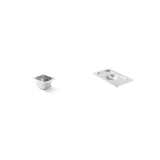 Pachet Tavă GN 1/6 100mm 1.6L + Capac GN 1/6 inox