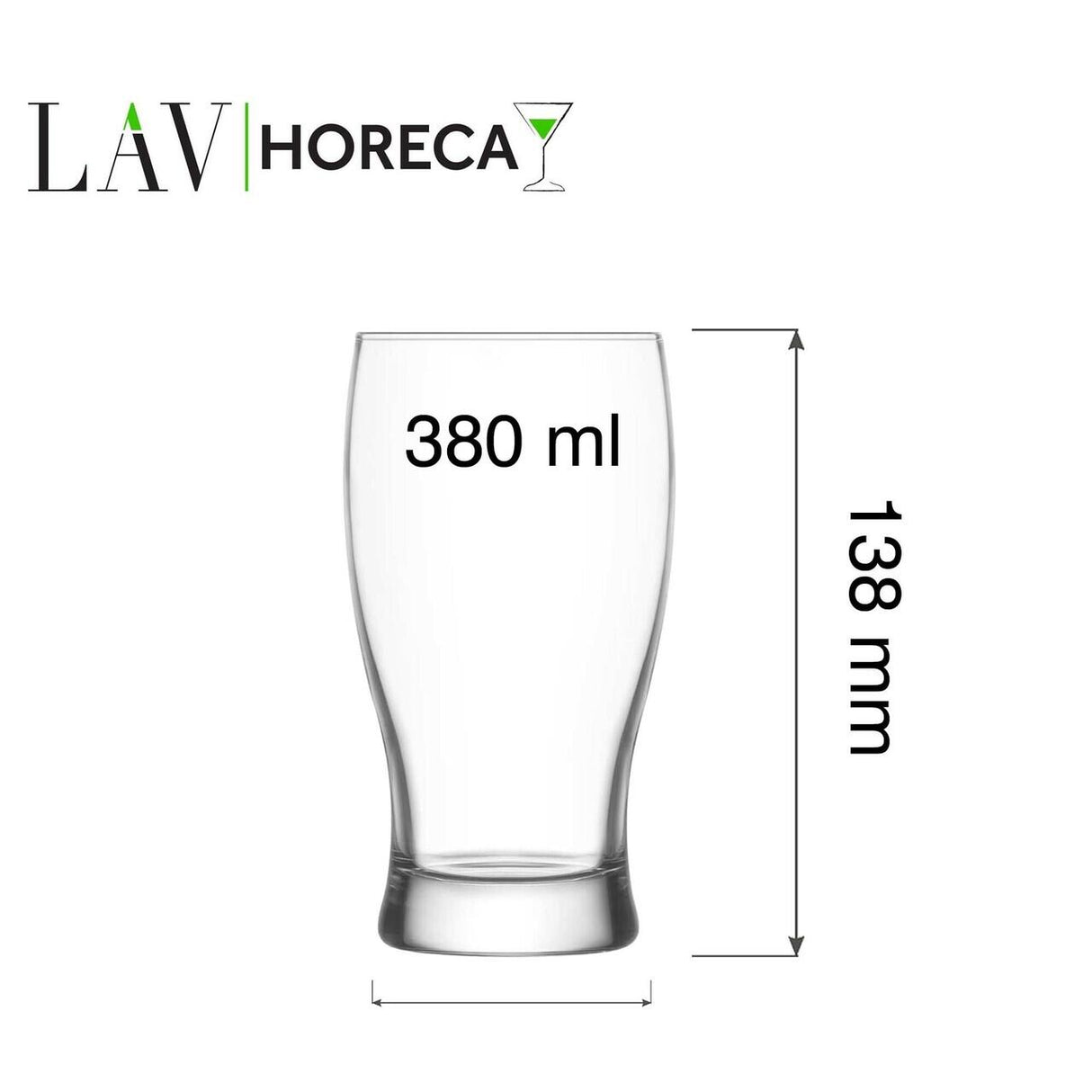 Pahar de bere Bristol, 380 ml, LAV