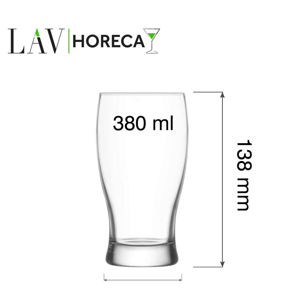 Pahar de bere Bristol, 380 ml, LAV