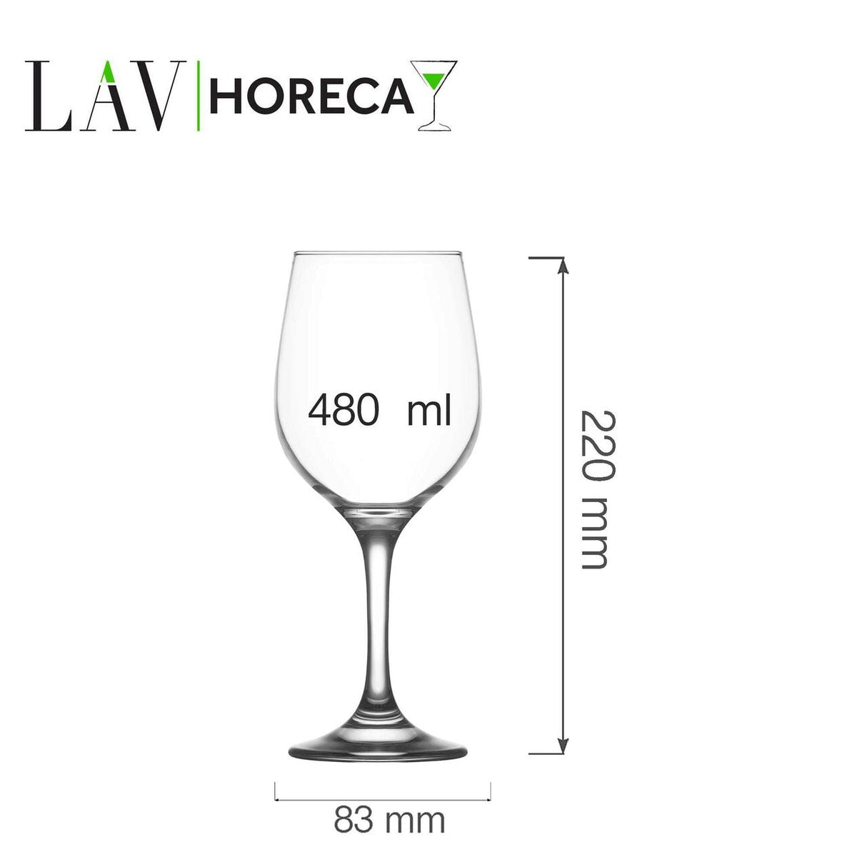 Pahar de vin Valencia 480 ml, LAV