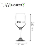 Pahar de vin Valencia 480 ml, LAV