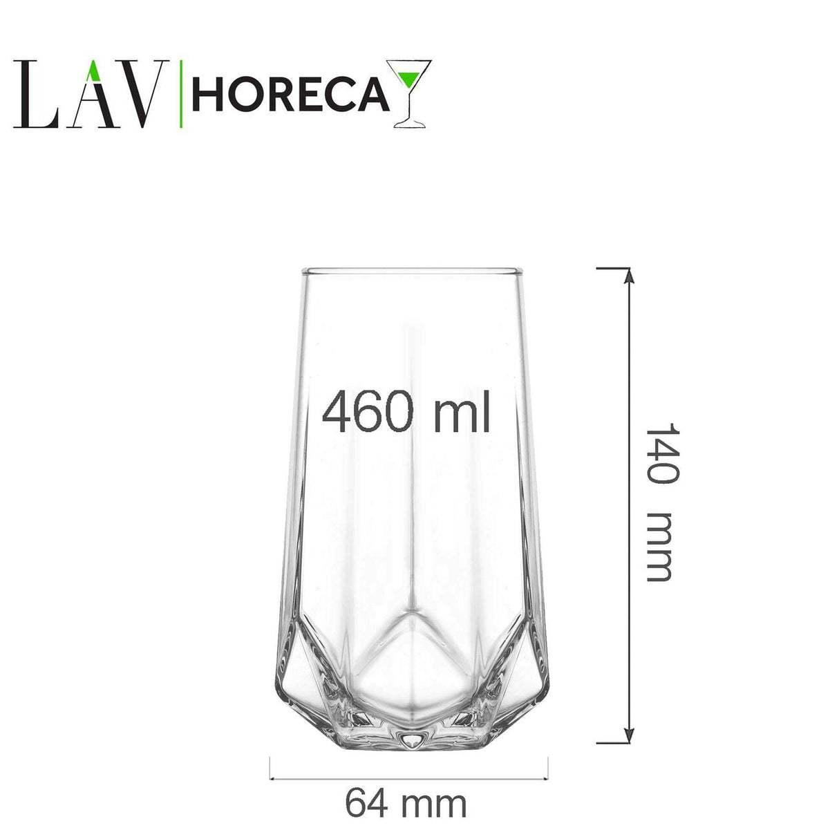 Pahar inalt Verona 460 ml, LAV