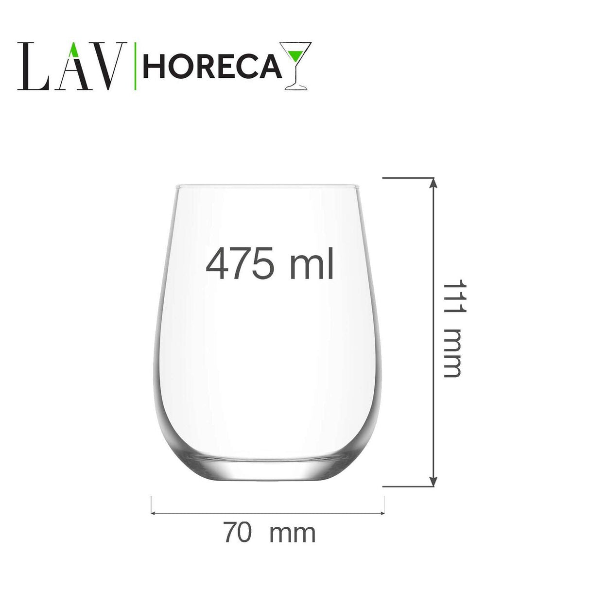 Pahar Paris, 475ml, LAV
