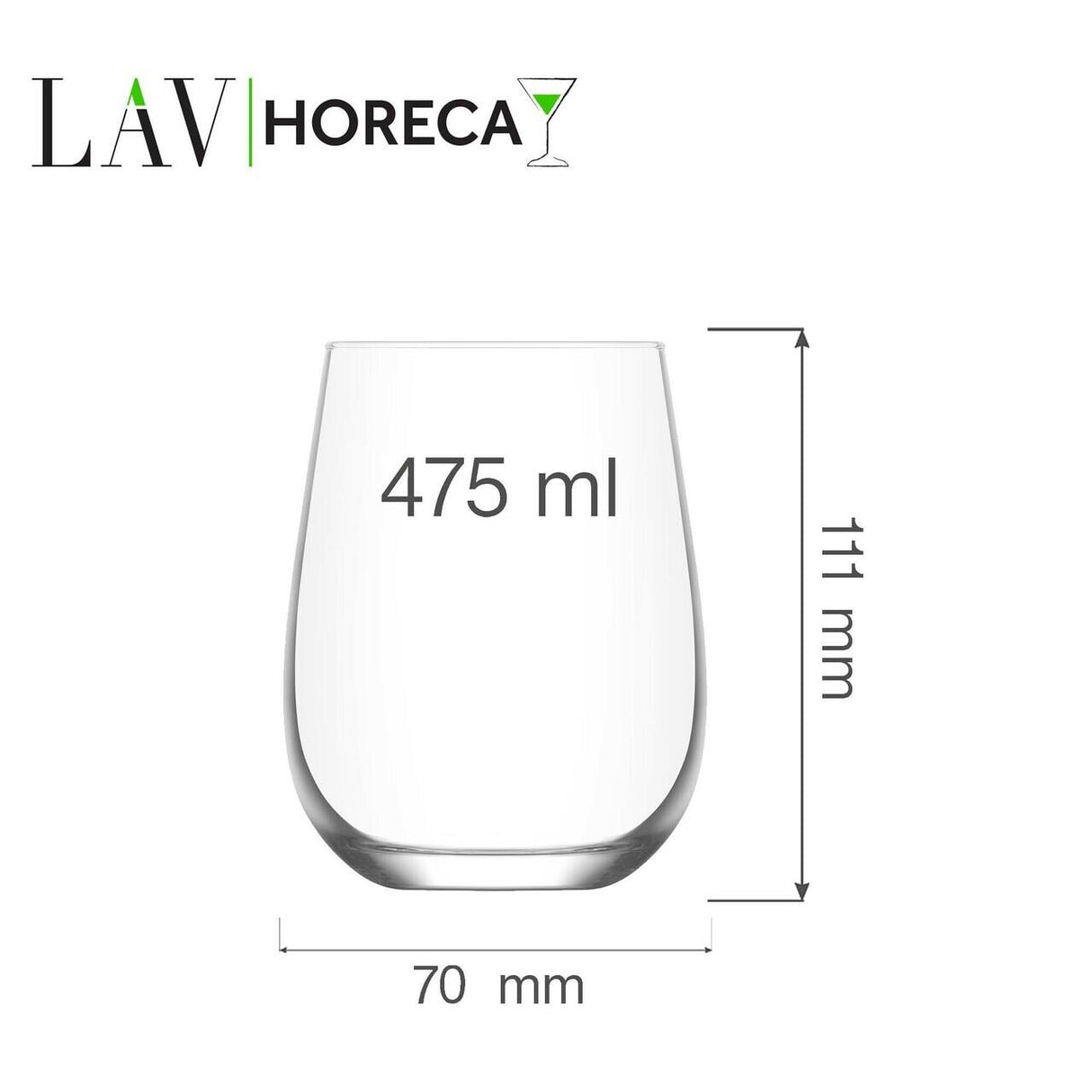 Pahar Paris, 475ml, LAV