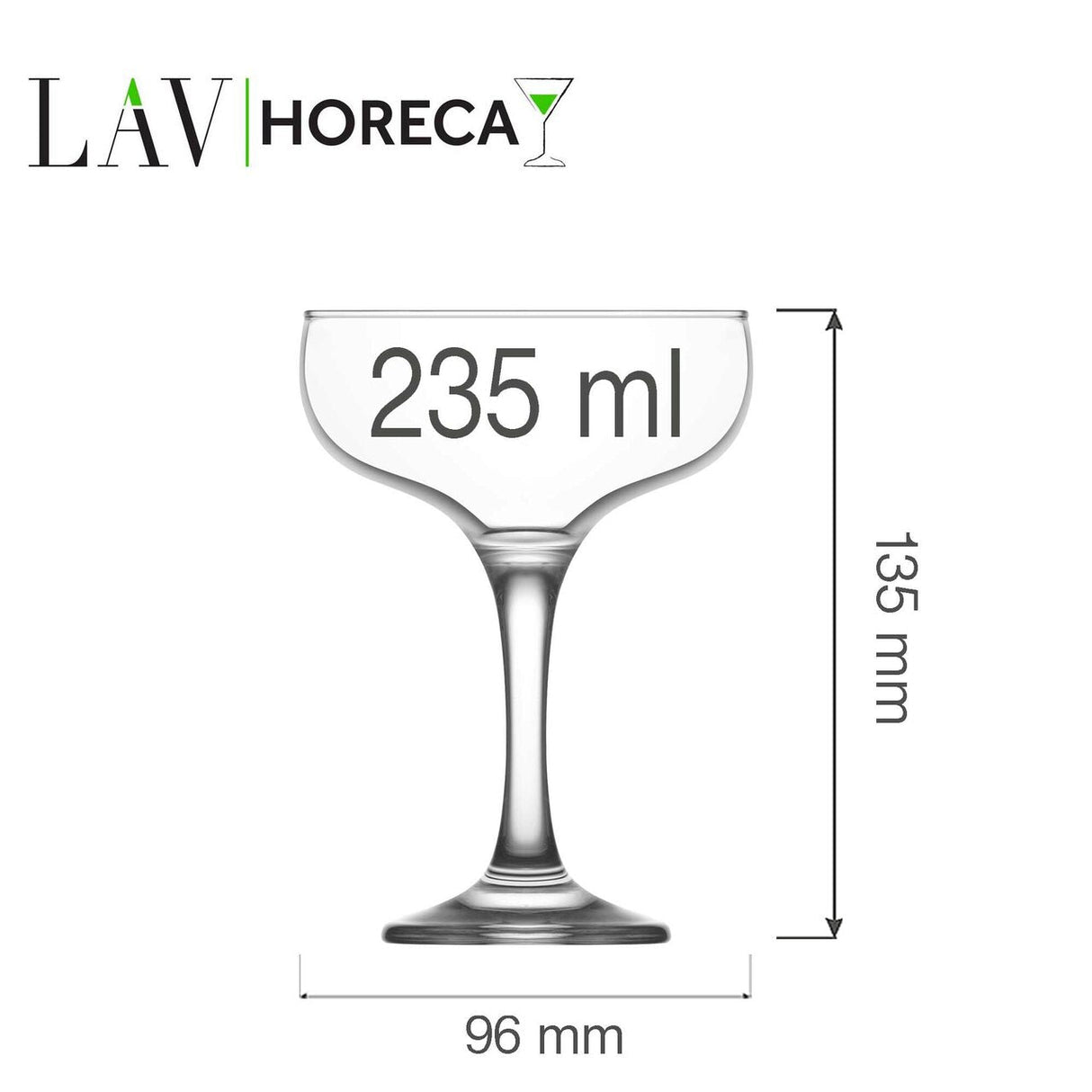 Pahar pentru sampanie Sofia 235 ml, LAV