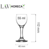 Pahar pentru vodca si lichior Sofia, 55ml, LAV