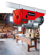 Palan cu cablu Einhell TC - EH 250, 450 W, comutator de oprire de urgenta, frana automata si comutator de limita, inclusiv 12 m de cablu metalic fara rasucire, scripete cu carlig de sarcina si bara de siguranta Einhell - scule electrice si unelte profesionale - BricoMart