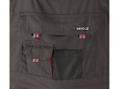 PANTALONI DE LUCRU CU PIEPTAR, BASALT, MARIMEA S Yato YT - 80152 - Pantaloni de lucuru cu pieptar, 267 g, rezistent Yato - scule electrice si unelte profesionale - BricoMart