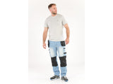 PANTALONI DE LUCRU JEANS ALBASTRU, CU ELASTAN, MARIMEA M Yato YT - 79071 - 325 g, rezistent Yato - scule electrice si unelte profesionale - BricoMart