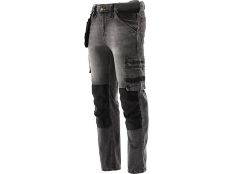 PANTALONI DE LUCRU, JEANS GRI, CU ELASTAN, MARIMEA L Yato YT - 79062 - 325 g, rezistent Yato - scule electrice si unelte profesionale - BricoMart