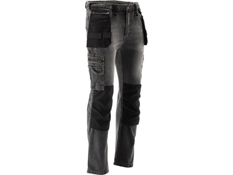 PANTALONI DE LUCRU, JEANS GRI, CU ELASTAN, MARIMEA L/XL Yato YT - 79063 - 325 g, rezistent Yato - scule electrice si unelte profesionale - BricoMart