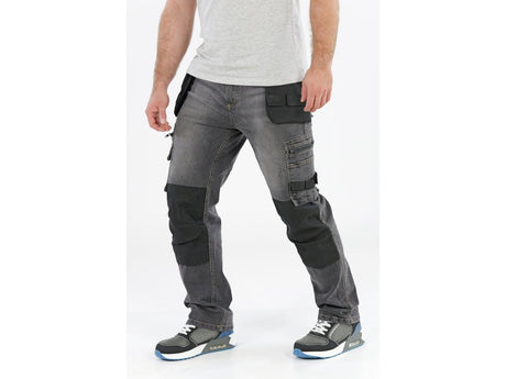 PANTALONI DE LUCRU, JEANS GRI, CU ELASTAN, MARIMEA S Yato YT - 79060 - 325 g, rezistent Yato - scule electrice si unelte profesionale - BricoMart