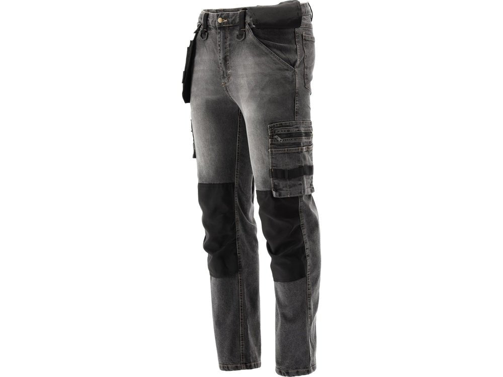 PANTALONI DE LUCRU, JEANS GRI, CU ELASTAN, MARIMEA S Yato YT - 79060 - 325 g, rezistent Yato - scule electrice si unelte profesionale - BricoMart