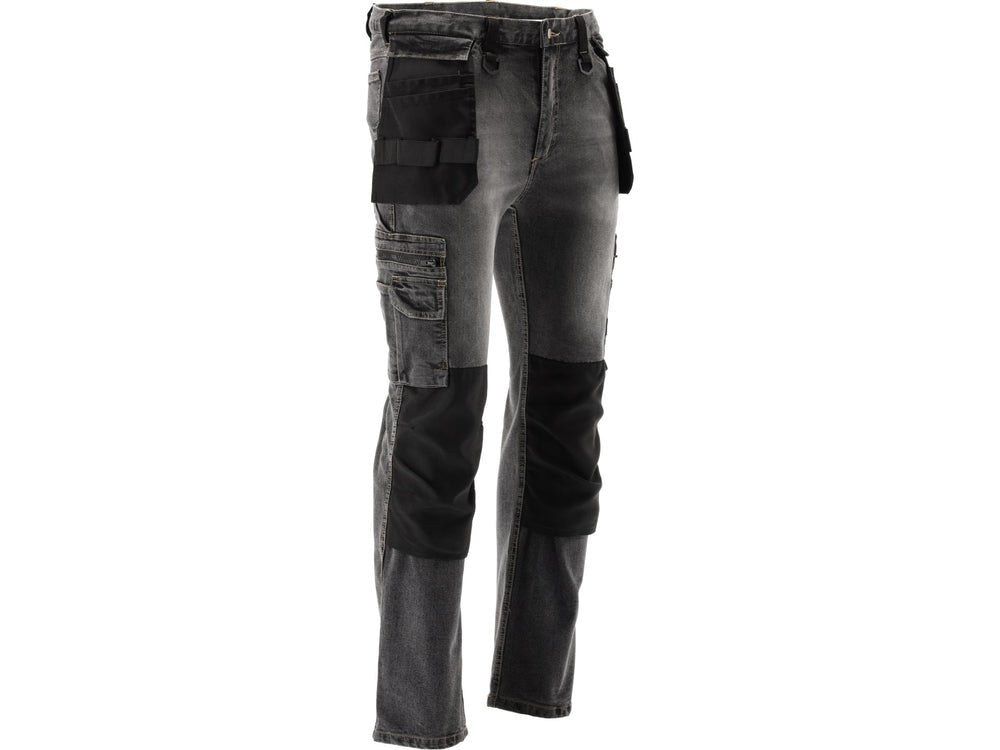 PANTALONI DE LUCRU, JEANS GRI, CU ELASTAN, MARIMEA S Yato YT - 79060 - 325 g, rezistent Yato - scule electrice si unelte profesionale - BricoMart