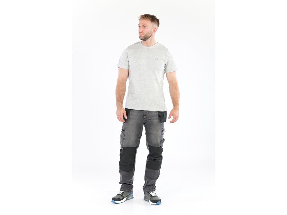 PANTALONI DE LUCRU, JEANS GRI, CU ELASTAN, MARIMEA S Yato YT - 79060 - 325 g, rezistent Yato - scule electrice si unelte profesionale - BricoMart