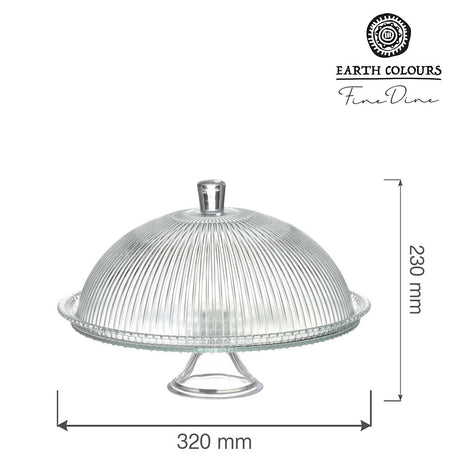 Suport pentru tort Aura cu capac, 320 x (h)230mm Fine Dine