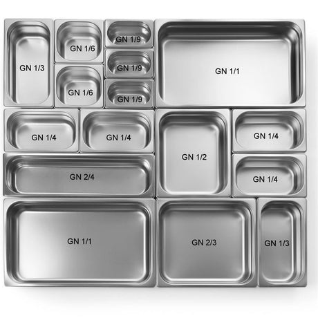 Tava Hendi Gastronorm GN 1/4 65 mm 1.8 lt - gama Profi Line, otel inoxidabil