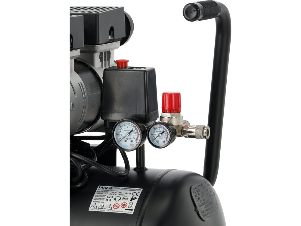 Compresor mobil YATO YT-23345, roți și suport