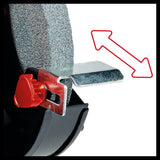 Polizor umed - uscat Einhell TC - WD 200/150, 250 W, pentru slefuire umeda si uscata, constructie metalica compacta, fereastra de protectie impotriva scanteilor, incl. discuri de slefuire grosiera si umeda Einhell - scule electrice si unelte profesionale - BricoMart