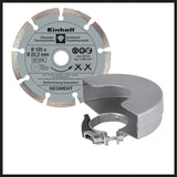 Polizor unghiular Einhell TE - AG 125/750 Kit, 750 W, sistem de blocare a axului, vibratii reduse, incl. 1x disc abraziv diamantat, protectie disc abraziv, intr - o geanta de transport Einhell - scule electrice si unelte profesionale - BricoMart