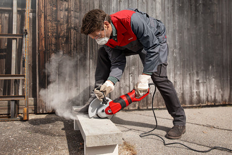Polizor unghiular Einhell TE - AG 230, 2.350 W, turatie 6.500 rot/min, disc Ø 230 mm, pornire lina, blocare ax, maner principal antivibratii rotativ Einhell - scule electrice si unelte profesionale - BricoMart
