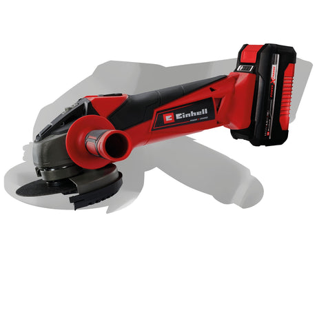 Polizor unghiular pe acumulator Einhell TC - AG 18/115 Li Kit Power X - Change , 18 V, diametru disc 115 mm, adancime de taiere 28 mm, pornire lina, fara disc de taiere, incl. acumulator 4,0 Ah si dispozitiv de incarcare Einhell - scule electrice si unelte profesionale - BricoMart