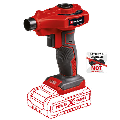 Pompa de aer pe acumulator Einhell CE - AP 150 Li - Solo Power X - Change, Li - ion, 18 V, debit de aer 670 l/min, presiune de functionare 0,05 bar, livrata fara acumulator sau incarcator Einhell - scule electrice si unelte profesionale - BricoMart