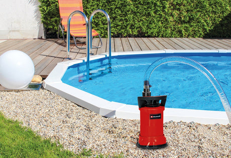 Pompa de apa curata Einhell GE - SP 4390 LL ECO (Eco Power, 430 W, max. 9.000 l/h, plutitor reglabil infinit, etansare mecanica de inalta calitate, inel de suspensie, incl. conexiune universala pentru furtun Einhell - scule electrice si unelte profesionale - BricoMart
