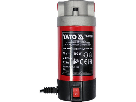Pompă electrică de scos ulei de 100 W Yato YT - 07140 ,12V , 2 - 4 l/min , 100 W YATO - scule electrice si unelte profesionale - BricoMart