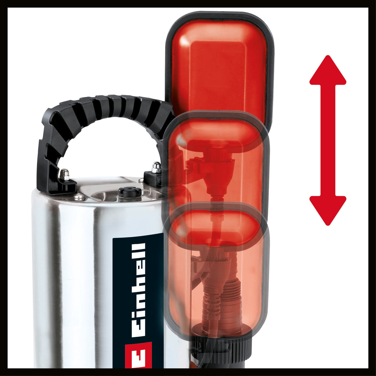 Pompa pentru apa murdara Einhell GC - DP 6315 N, 630 W, Ø15 mm particule straine, capacitate de debit 17.000 L/h, plutitor, maner de transport, infasurare cablu intern Einhell - scule electrice si unelte profesionale - BricoMart