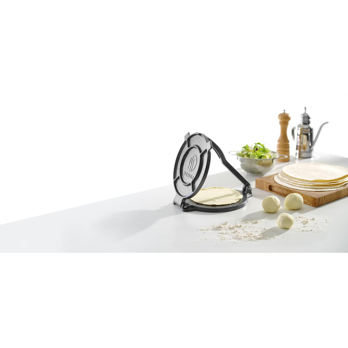 Presa din fonta pentru tortilla, HENDI, 255x200x(H)110mm