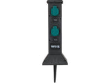 Priza de gradina stalp pp YATO YT-81274, IP44, 4 x 230 V - imagine 4