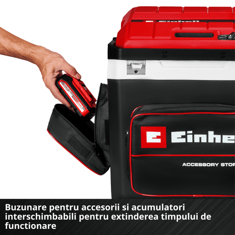 Racitor cu acumulator Einhell TE - COL 18/27 Li - Solo - indicator LED, 18 V, 12 V si 230 V, cablu auto 190 cm BricoMart - scule electrice si unelte profesionale - BricoMart