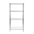 Raft metalic pentru depozitare cu 4 rafturi reglabile, sustine 125 kg/polita, Inox, 910x455x(H)1830 mm, Hendi