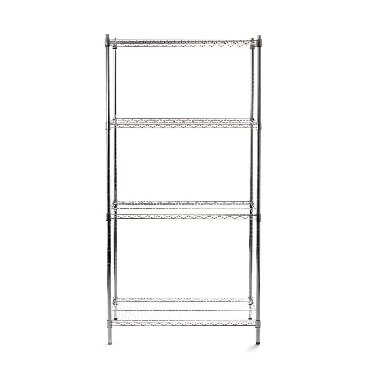 Raft metalic pentru depozitare cu 4 rafturi reglabile, sustine 125 kg/polita, Inox, 910x455x(H)1830 mm, Hendi