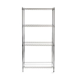 Raft metalic pentru depozitare cu 4 rafturi reglabile, sustine 125 kg/polita, Inox, 910x455x(H)1830 mm, Hendi