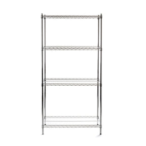 Raft metalic pentru depozitare cu 4 rafturi reglabile, sustine 125 kg/polita, Inox, 910x455x(H)1830 mm, Hendi