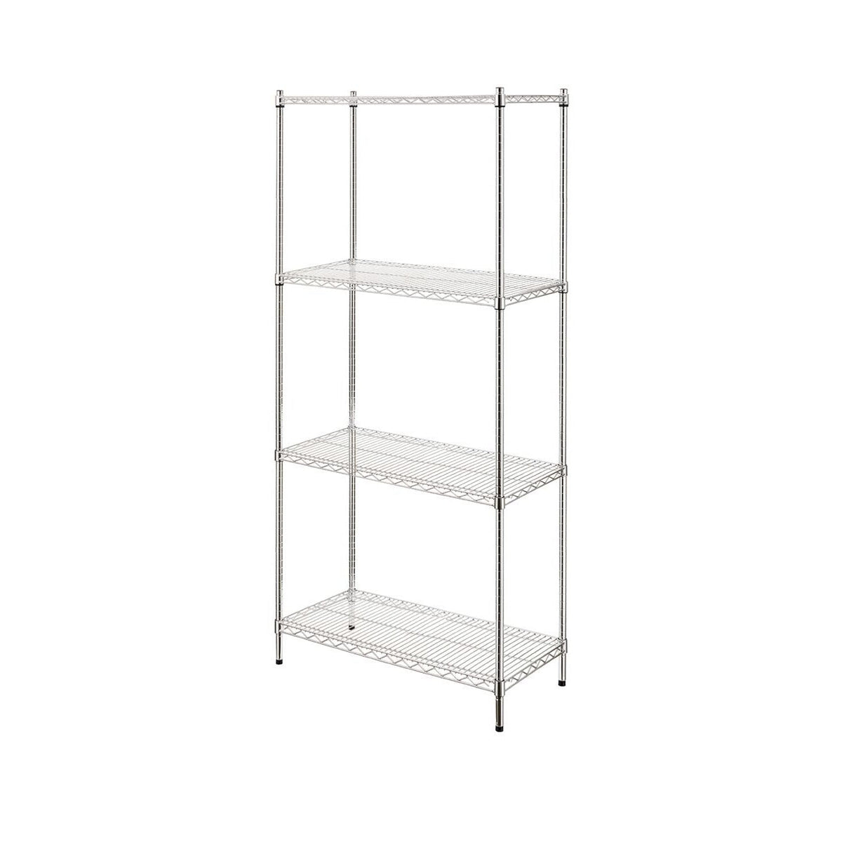 Raft metalic pentru depozitare cu 4 rafturi reglabile, sustine 125 kg/polita, Inox, 910x455x(H)1830 mm, Hendi